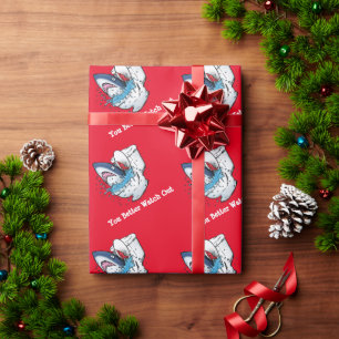 Je kunt beter de kersthaai uitkijken cadeaupapier