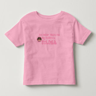 Je kunt beter uitkijken, mijn vader is een soldaat kinder shirts