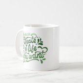 Je kunt creëer het leven dat je wilt koffiemok (Voorkant links)