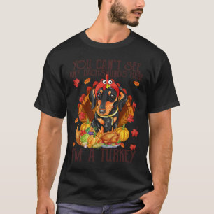Je kunt Dachshunds hier zien als een Turkije grapp T-shirt