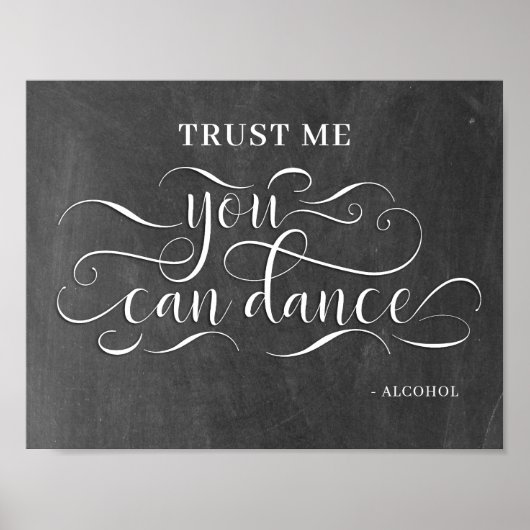 Je kunt dance Wedding Dance Floor Sign. Poster (Voorkant)