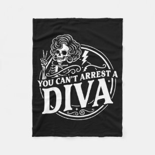 Je Kunt Diva Sy Skelet Vredesteken Goth G Niet Arr Fleece Deken