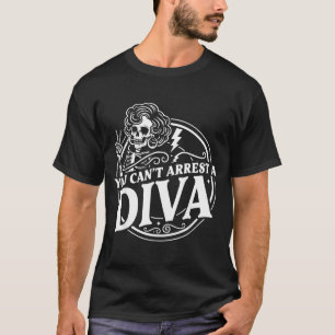 Je Kunt Diva Sy Skelet Vredesteken Goth G Niet Arr T-shirt