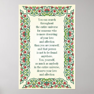 Je kunt door het hele universum zoeken poster