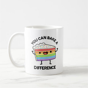 Je kunt een grappige cakewoordspeling maken koffiemok