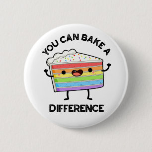 Je kunt een grappige cakewoordspeling maken ronde button 5,7 cm