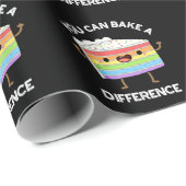 Je kunt een verschil maken Grappige taart Pun Dark Cadeaupapier (Rol Hoek)