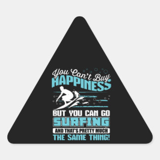 Je kunt geen geluk kopen, maar je kunt naar Surf g Driehoek Sticker
