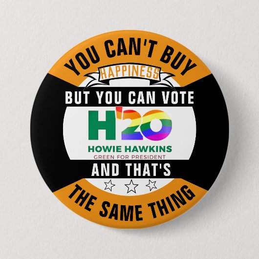 Je kunt geen geluk kopen ronde button 7,6 cm (Voorkant)