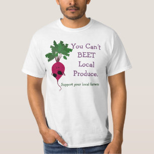 Je kunt geen lokale voedingsmiddelen eten t-shirt