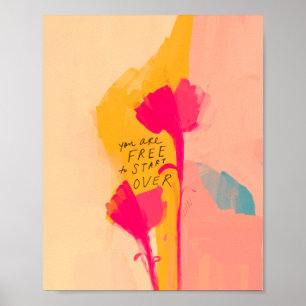 Je kunt gratis beginnen boven Inspirerend prijsopg Poster