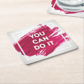 Je kunt het doen 3 vierkante kartonnen onderzetter (Schuin)