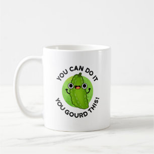 Je kunt het doen met deze grappige Veggie Pun. Koffiemok