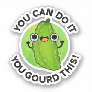 Je kunt het doen met deze grappige Veggie Pun. Sticker