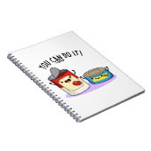 Je Kunt Het Grappige Blikvoedsel Woordgrap Notitieboek (Rechterzijde)