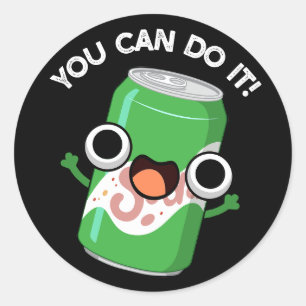 Je kunt het grappige Soda Pop doen Ronde Sticker