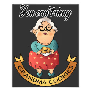 Je kunt het Poster van oma Cookies niet ontkennen