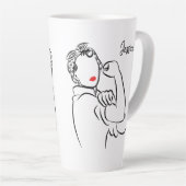 Je kunt het stijlvolle en moderne Rosie de Riveter Latte Mok (Rechterhoek)