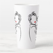 Je kunt het stijlvolle en moderne Rosie de Riveter Latte Mok (Voorkant)