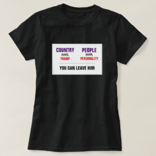 Je kunt het Trump-land verlaten voor een feestje T-shirt