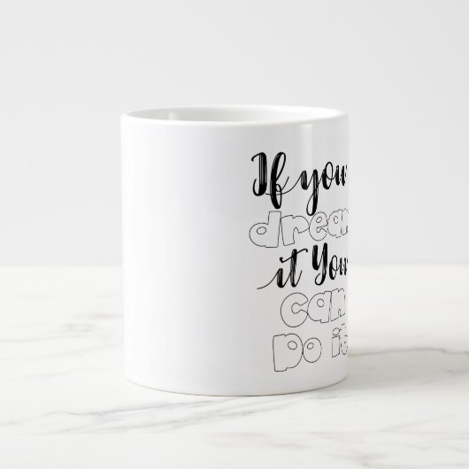 Je kunt het wel. extra grote beker (Voorkant)