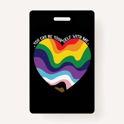 Je kunt jezelf met mij holebi transgender homo zij badge (Voorkant)