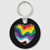 Je kunt jezelf met mij holebi transgender homo zij sleutelhanger (Voorkant)