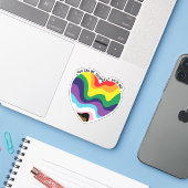 Je kunt jezelf met mij holebi transgender homo zij sticker (Laptop met iPhone)