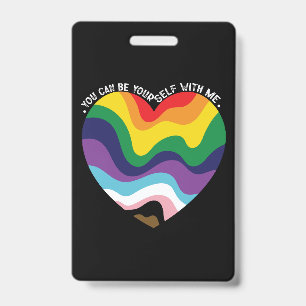Je kunt jezelf zijn bij mij LGBT Transgender Homo Badge