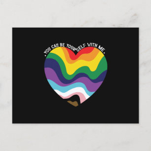 Je kunt jezelf zijn bij mij LGBT Transgender Homo Briefkaart