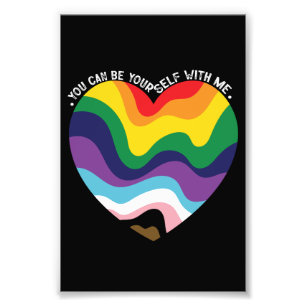Je kunt jezelf zijn bij mij LGBT Transgender Homo  Foto Afdruk