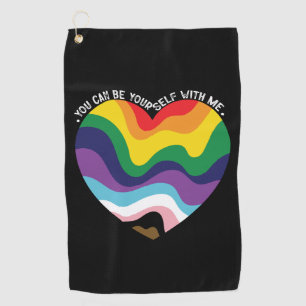 Je kunt jezelf zijn bij mij LGBT Transgender Homo  Golfhanddoek