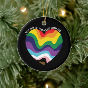 Je kunt jezelf zijn bij mij LGBT Transgender Homo Keramisch Ornament