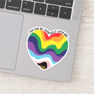Je kunt jezelf zijn bij mij LGBT Transgender Homo  Sticker