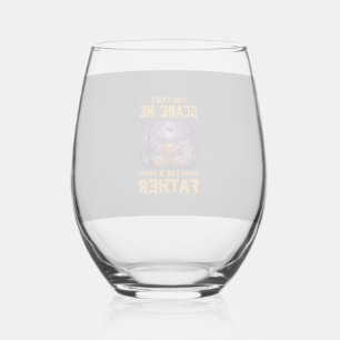 Je kunt me bang maken Vader Halloween Pompoenen Be Wijnglas Zonder Voet