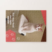 Je kunt me net voeden met kattenpuzzel. legpuzzel (Horizontaal)