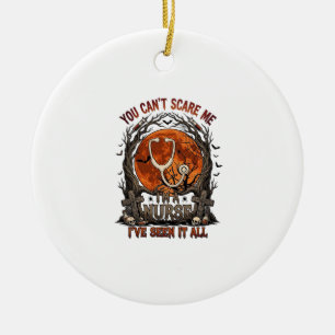 Je kunt me niet bang maken verpleegster Halloween Keramisch Ornament