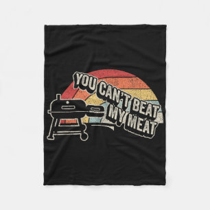 Je kunt mijn vlees Retro Bbq Pit Reverse Flow S ni Fleece Deken
