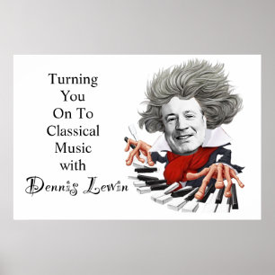 Je kunt naar klassieke muziek poster
