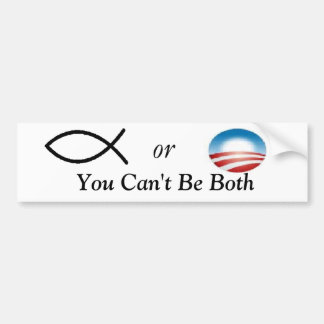 Je kunt niet allebei zijn bumpersticker