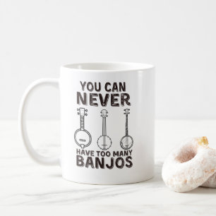 Je kunt nooit te veel banjos hebben grappige banjo koffiemok