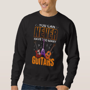 Je kunt nooit te veel gitaar Muziek zijn P Trui