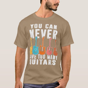 Je kunt nooit te veel gitaarmuziek hebben over je t-shirt