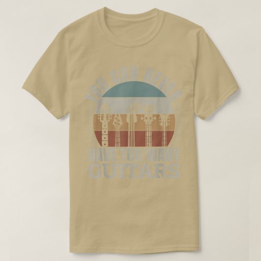 Je kunt nooit te veel gitaren hebben 288 t-shirt (Design voorkant)