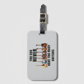 Je kunt nooit te veel gitaren hebben bagagelabel (Voorkant (verticaal))