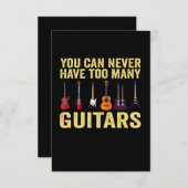 Je kunt nooit te veel gitaren hebben. bedankkaart (Voorkant / Achterkant)