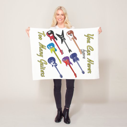 Je kunt nooit te veel gitaren hebben - fleece deken (In situ)