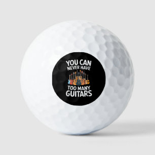Je kunt nooit te veel gitaren hebben Funny Musicus Golfballen