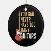 Je kunt nooit te veel gitaren hebben keramisch ornament (Links)