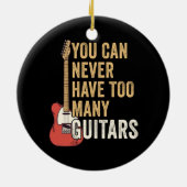 Je kunt nooit te veel gitaren hebben keramisch ornament (Achterkant)